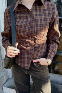 Louise Blouse - Donkerbruin