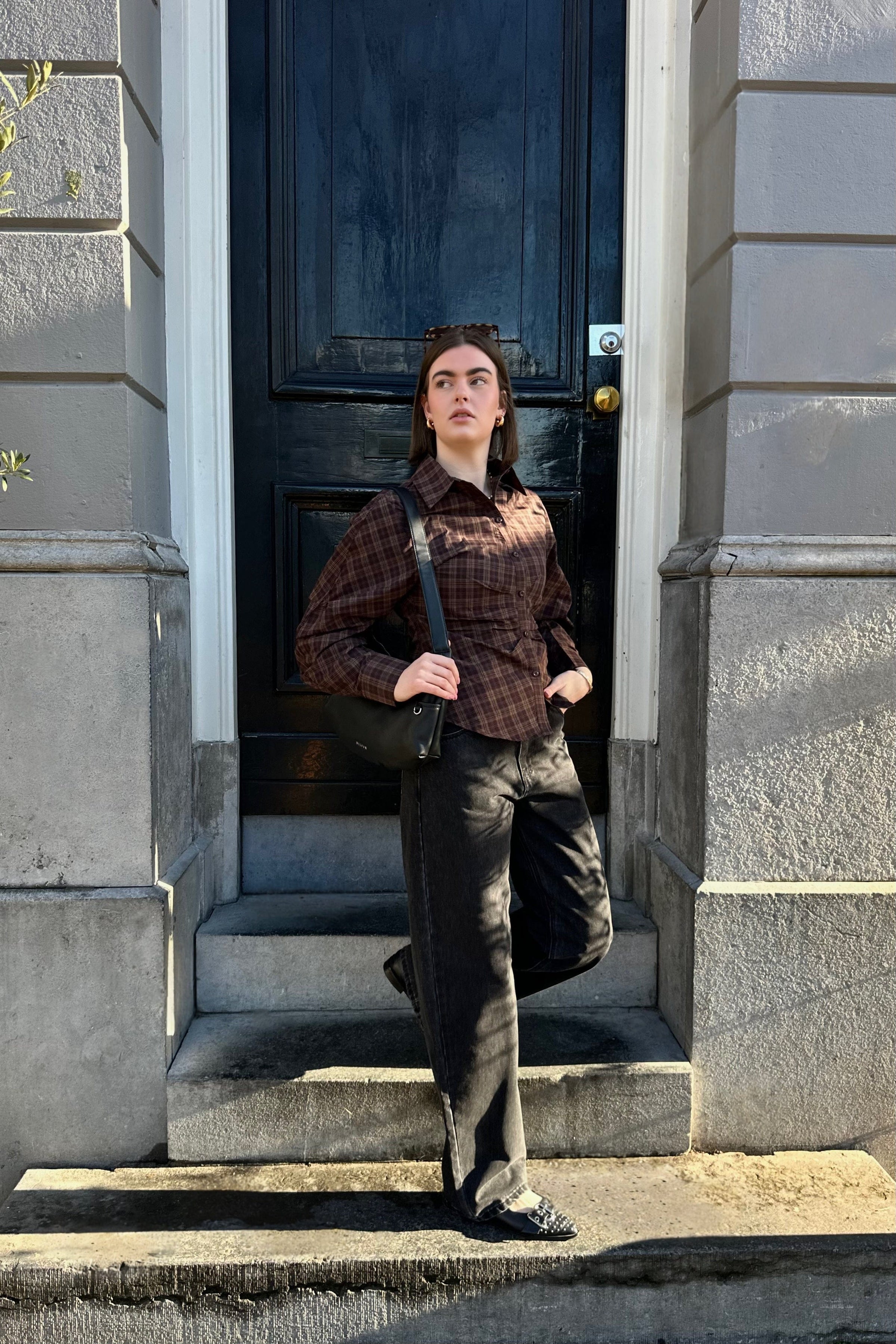 Louise Blouse - Donkerbruin