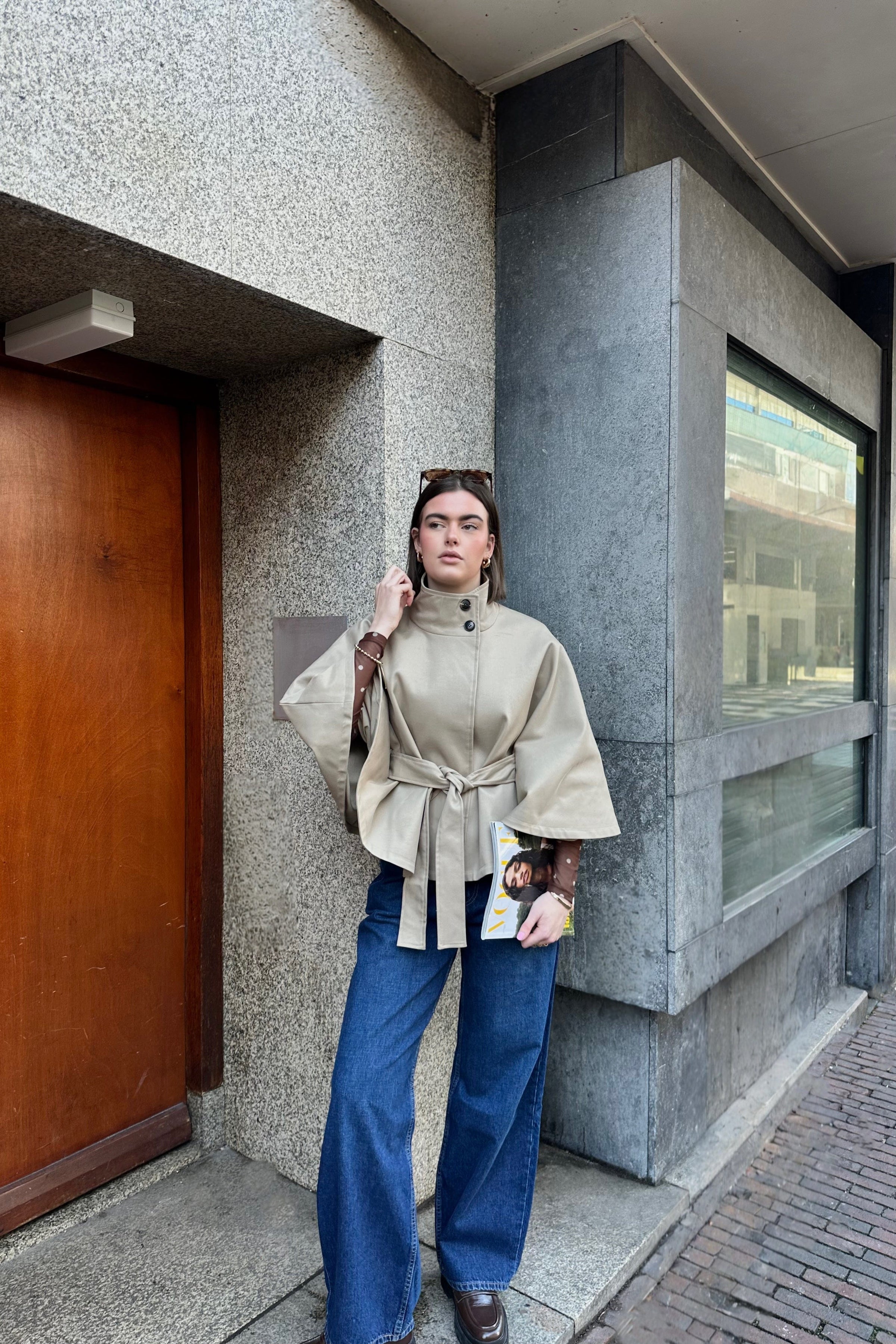 Zanna Trench Cape - Zand