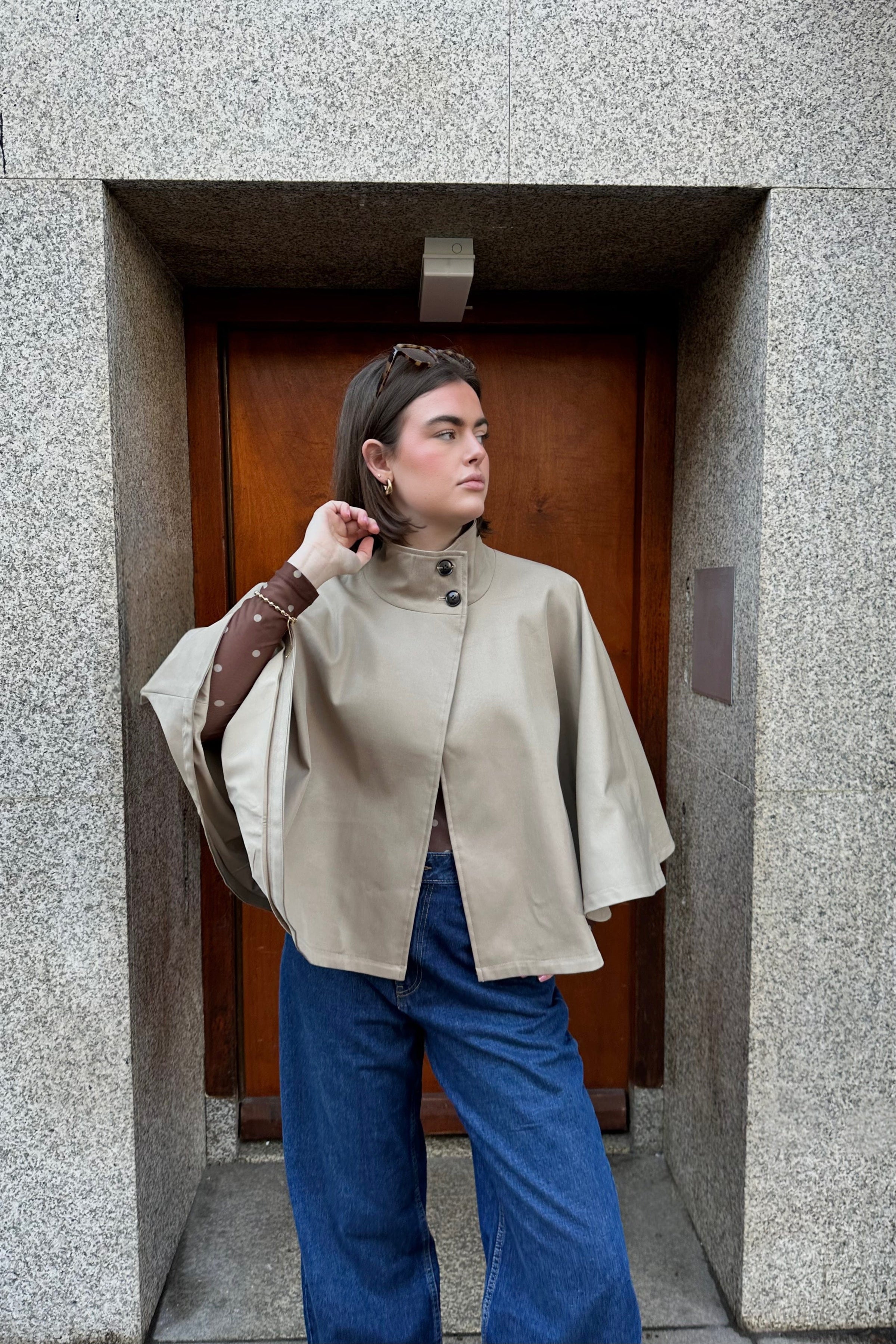 Zanna Trench Cape - Zand