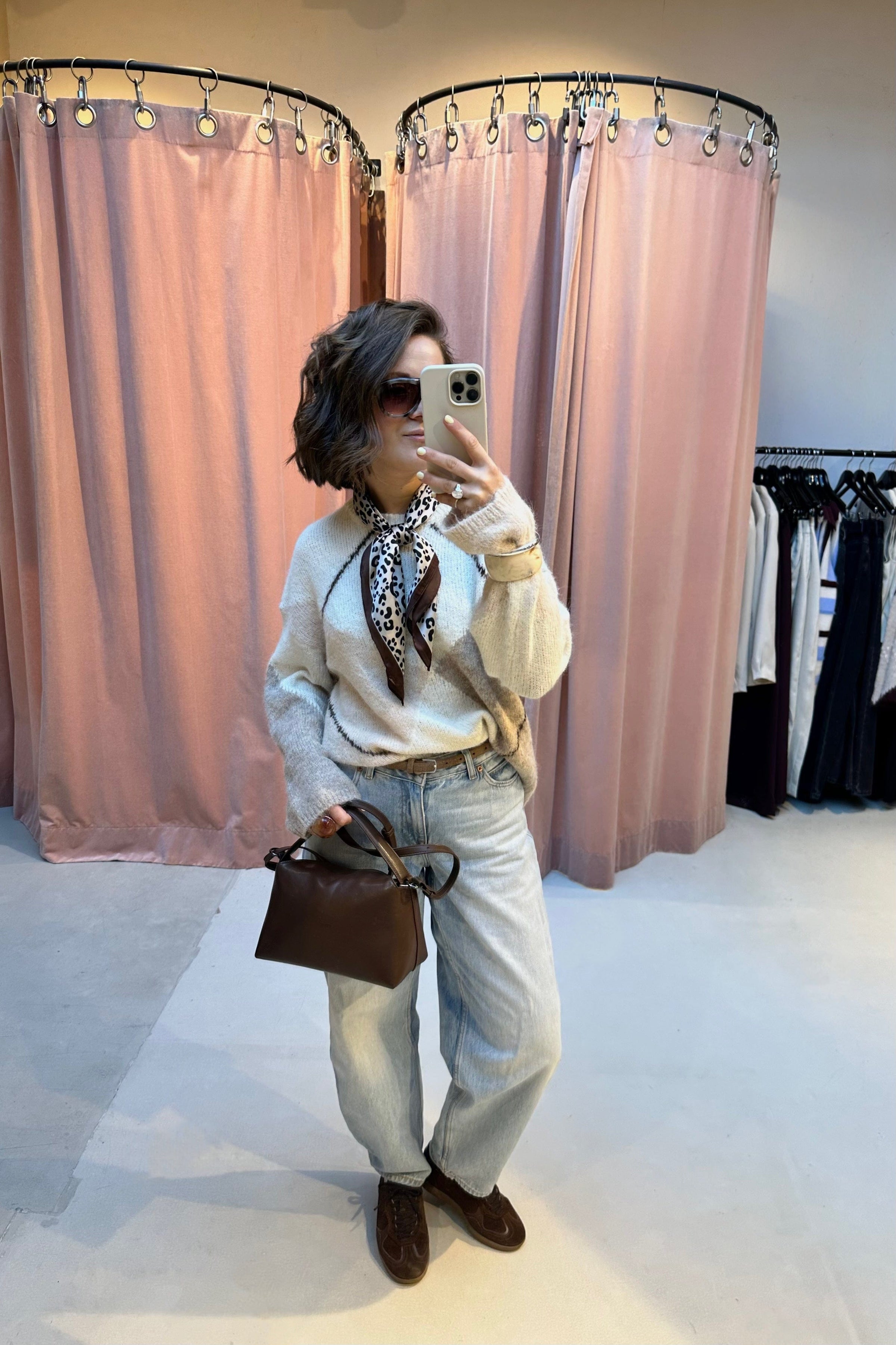 Inga Fluff Knit Trui - Creme