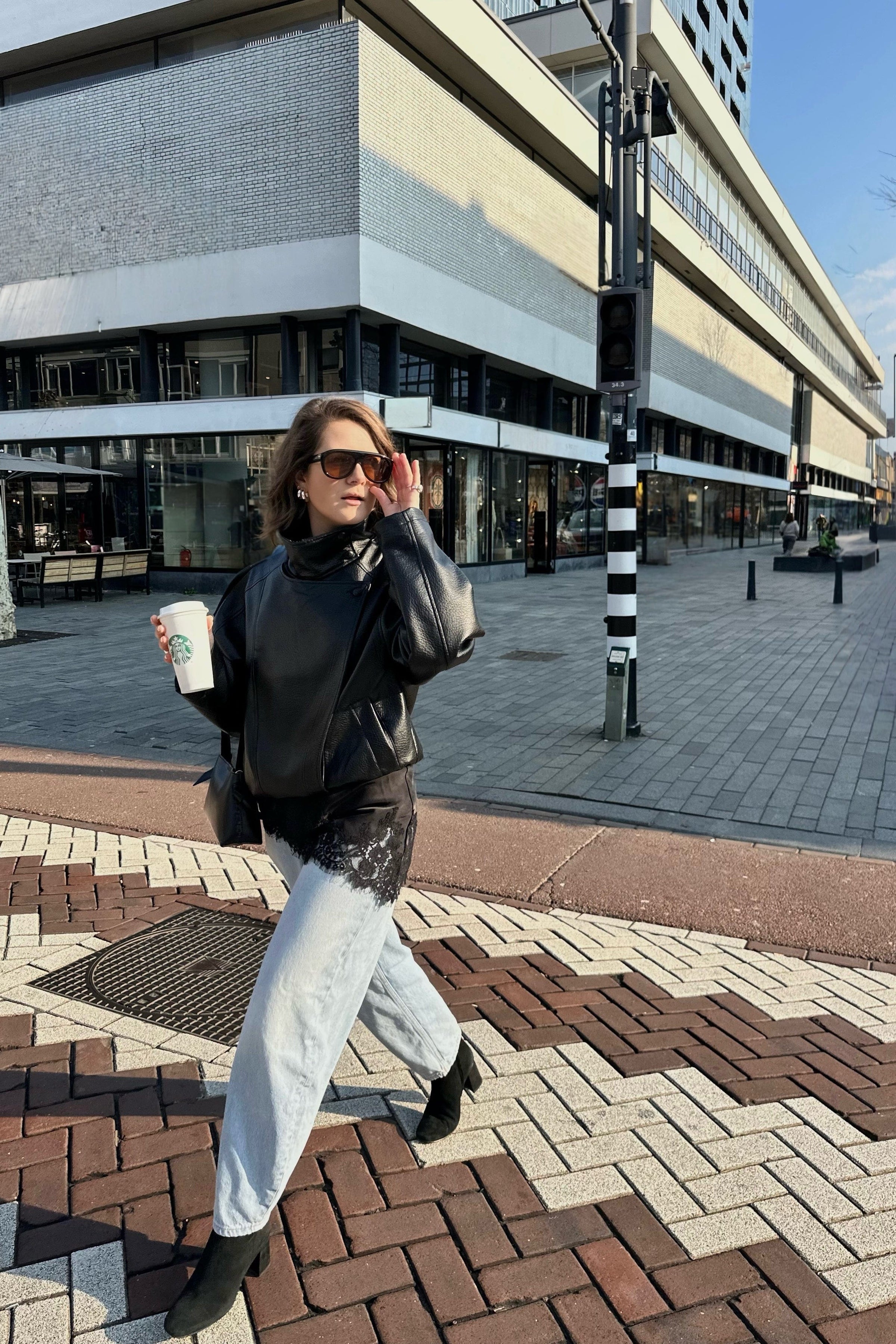 Cora Faux Leather Jacket - Zwart