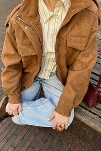 Saar Suede Jacket - Camel