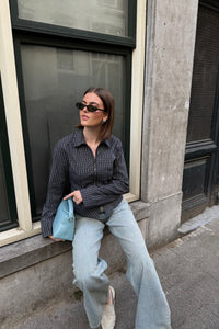 Cathy Zip Blouse - Zwart