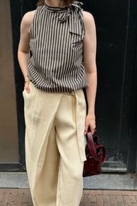 Veda Wide Stripe Top - Bruin
