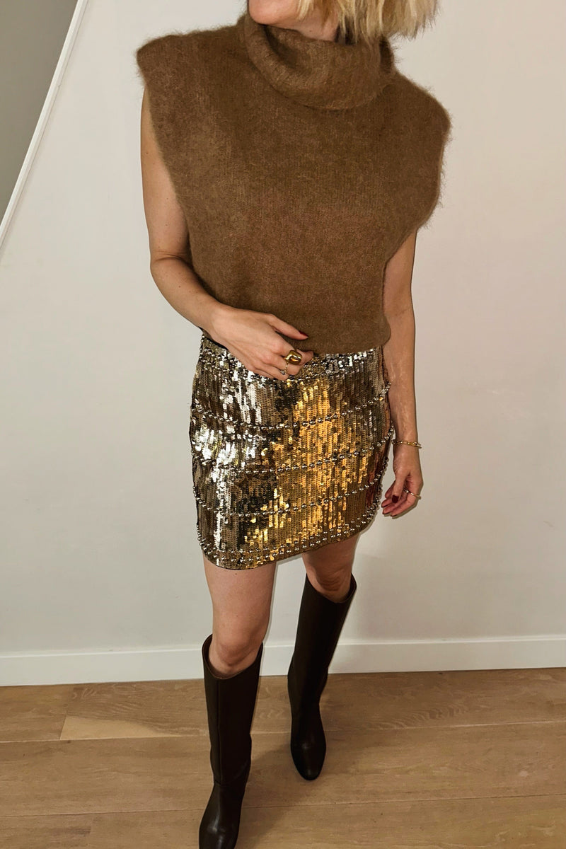 Anne Glitter Rok - Goud/Zilver