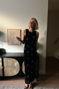 MSCHAudrey Glitter Jurk - Zwart