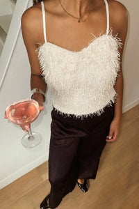 GonzoCC V-hals Top - Beige