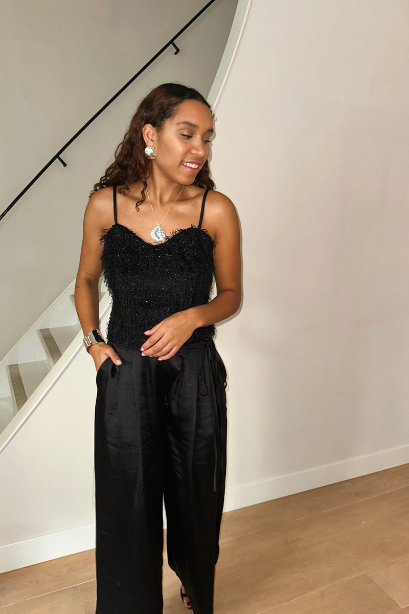 GonzoCC V-hals Top - Zwart