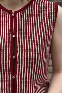 MSCHPriscilla Gilet - Rood/Beige