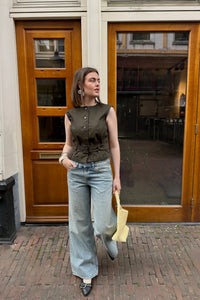 Rhue Low Wide Jeans - Drift Pale Used