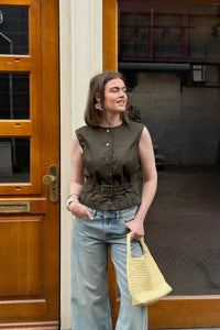 Enya Belt Gilet - Groen