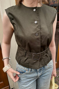 Enya Belt Gilet - Groen