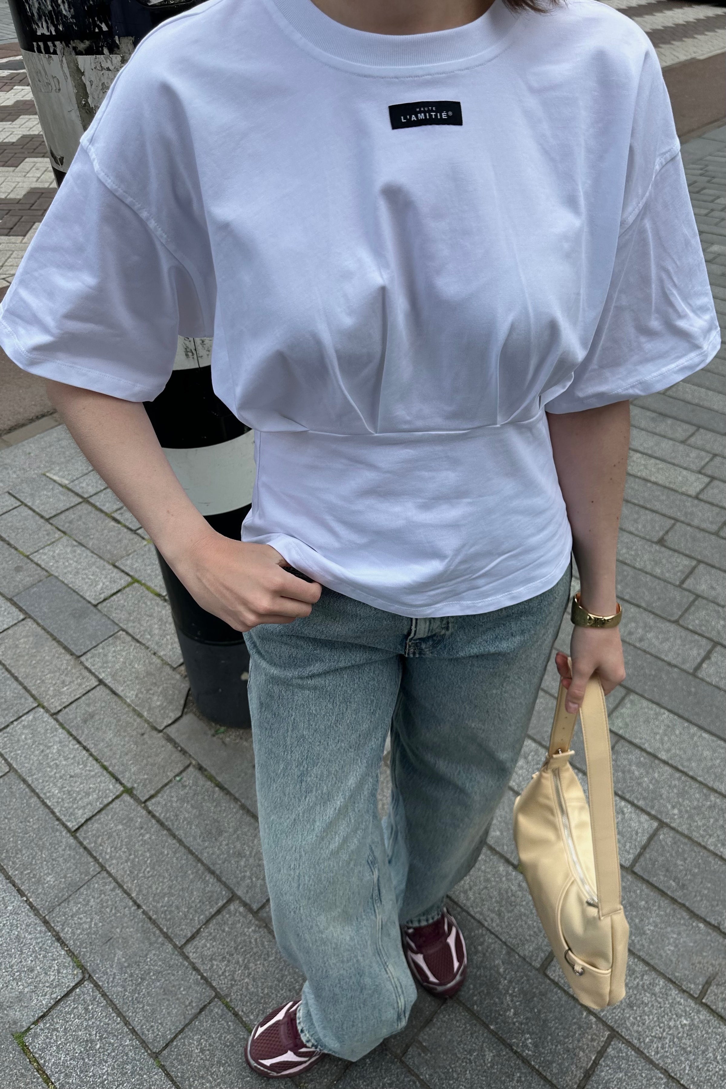 Romie Pleat Top - Wit