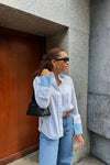 DonnaCC Fold Cuff Blouse - Wit