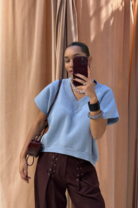 Barcelona Sweater - Lichtblauw