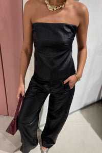 GittCC Faux Leather Pants - Zwart