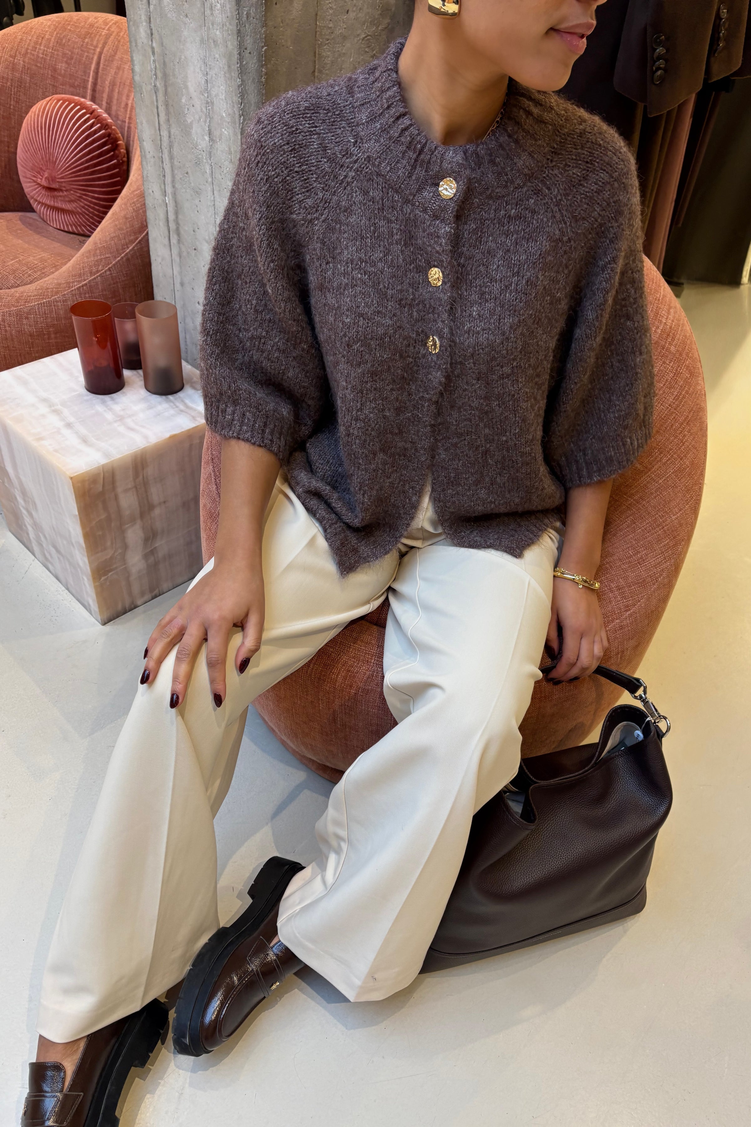 Benuta Fluffy Vest - Licht bruin