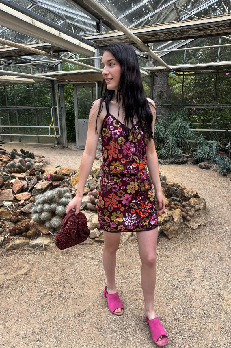 Balou Glitter Rok - Bordeaux