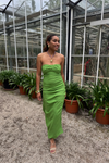 Lea Strapless Jurk - Groen