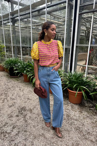 Macey Blouse - Roze/Geel