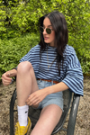 Eva Gestreept T-shirt - Blauw