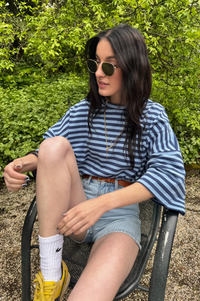 Eva Gestreept T-shirt - Blauw