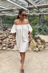 Annebel Off Shoulder Jurk - Beige