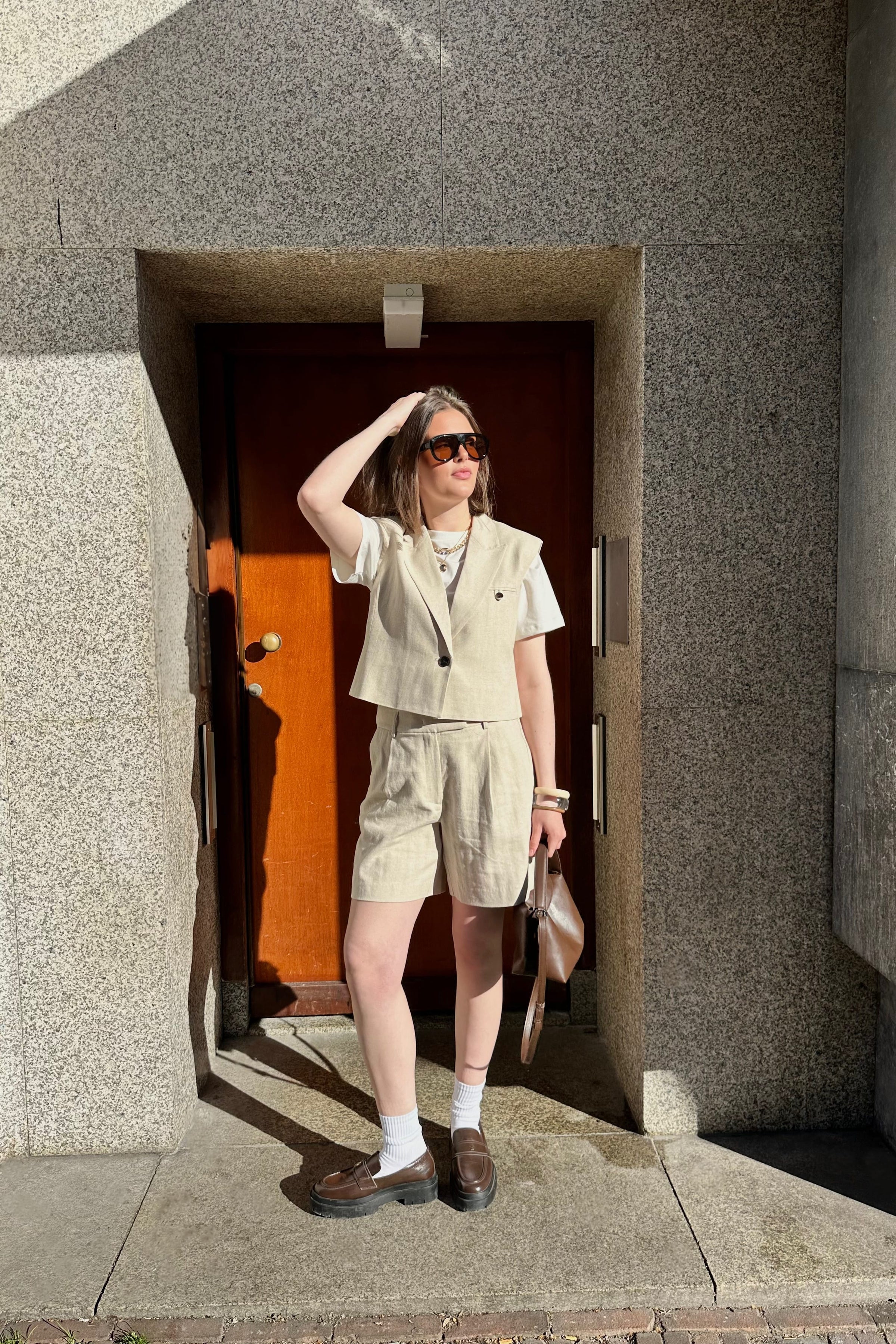 LeenaCC Linnen Short - Bone