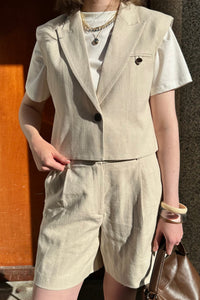 LeenaCC Linnen Short - Bone