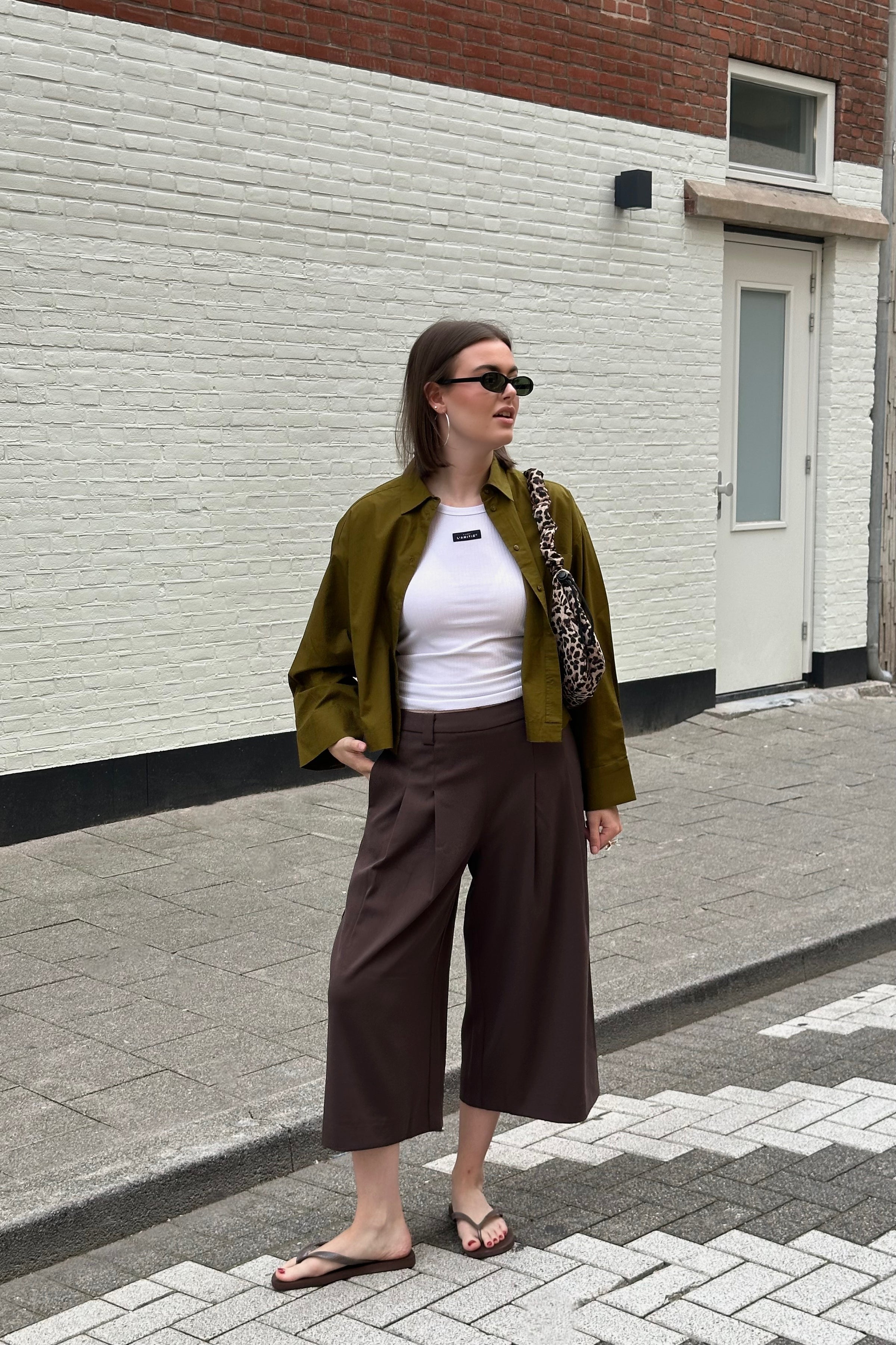 SLWAstha Boxy Cropped Blouse - Groen