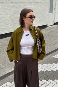 SLWAstha Boxy Cropped Blouse - Groen