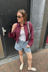 YASLee Cropped Blouse - Fig