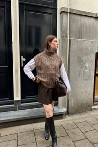 RowCC Oversized Cable Spencer - Bruin