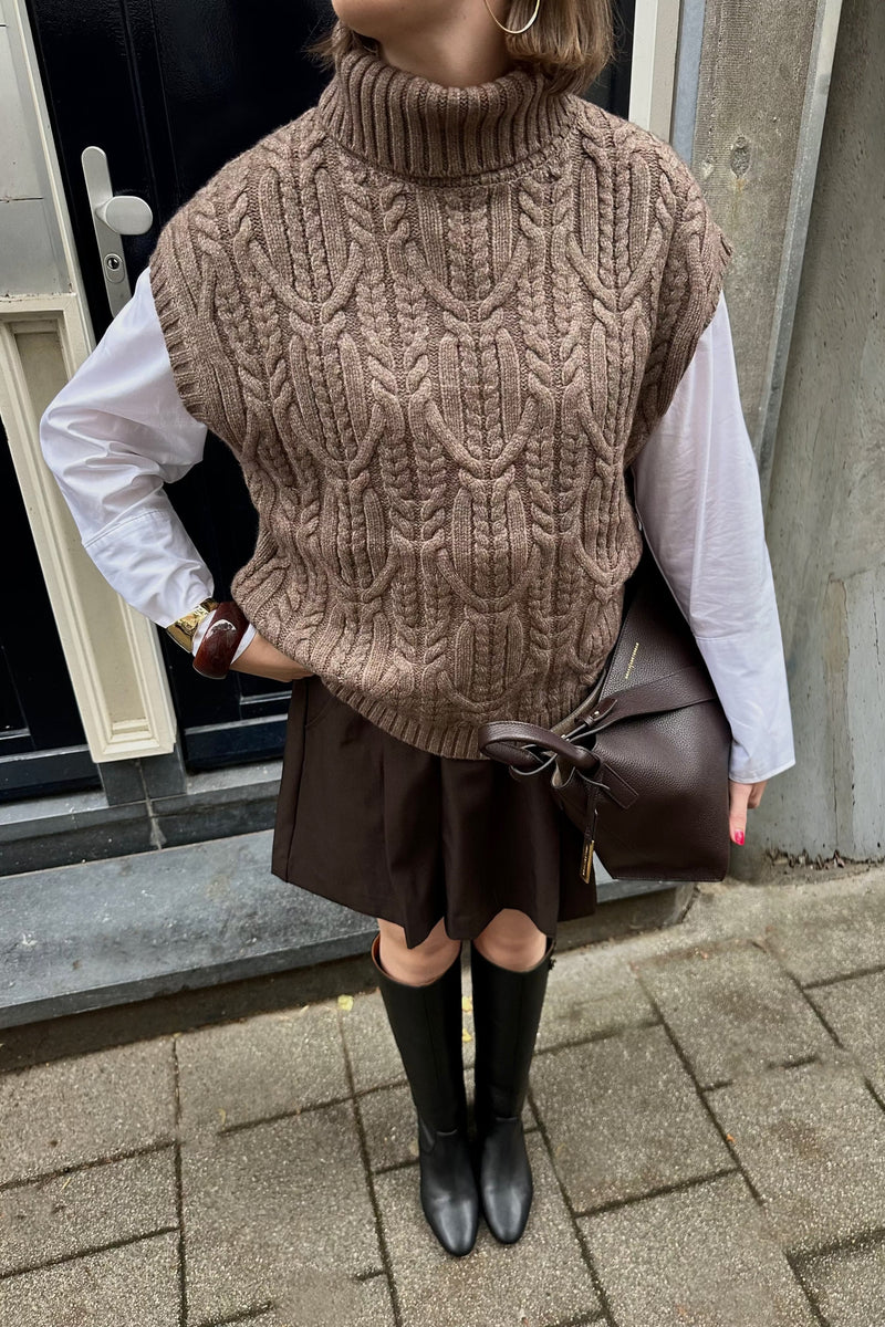 RowCC Oversized Cable Spencer - Bruin