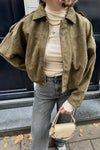 Katie Suede Jas - Groen