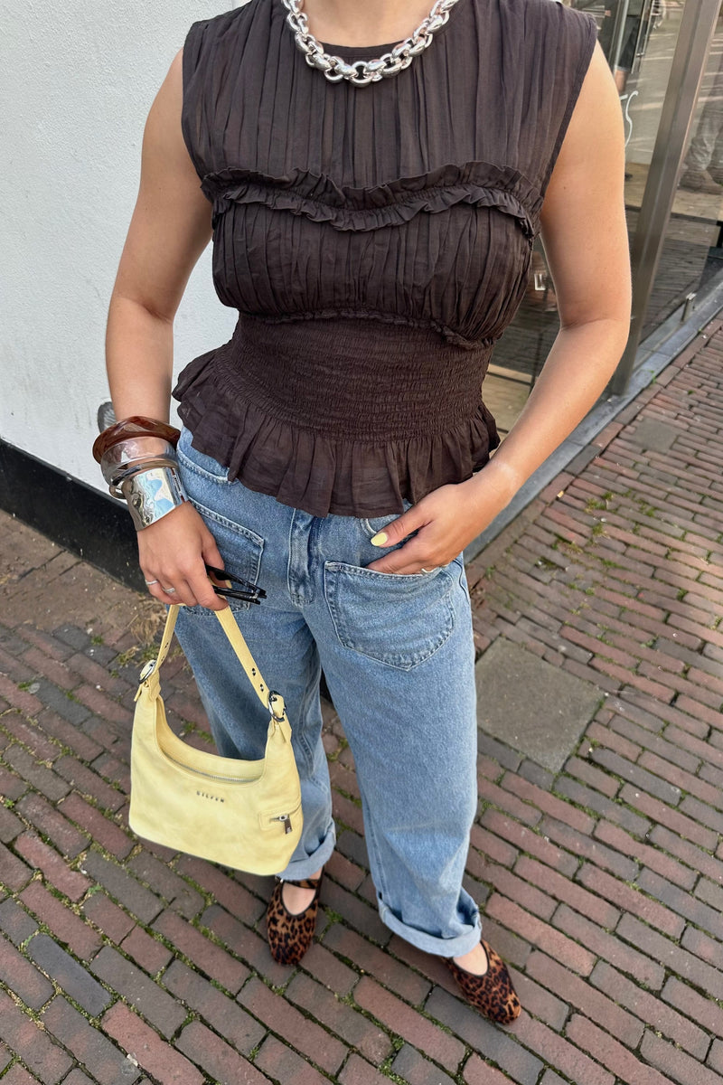 Flip Waist Pocket Jeans - Bleached Denim