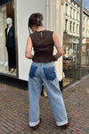 Flip Waist Pocket Jeans - Bleached Denim