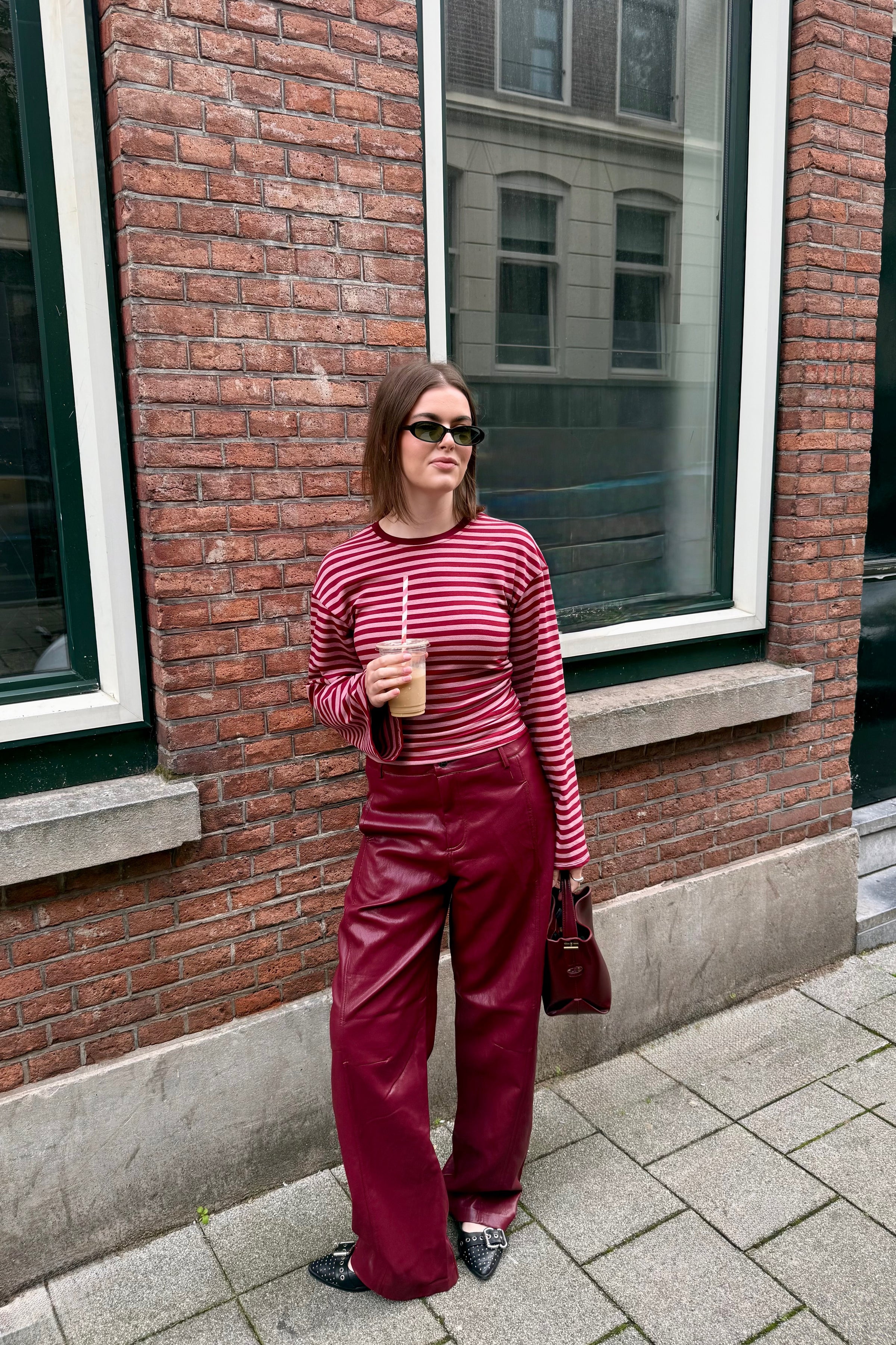 Lilly Gestreepte Top - Roze/Rood