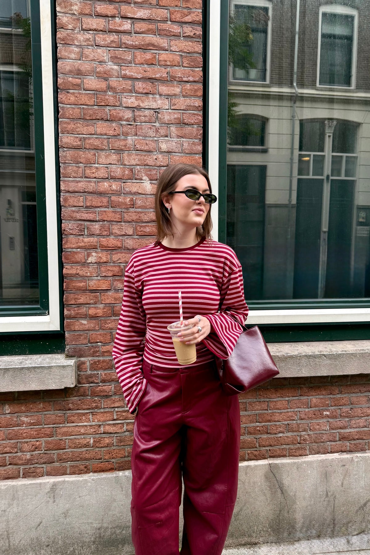 Lilly Gestreepte Top - Roze/Rood