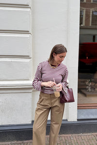 Lilly Gestreepte Top - Wit/Paars