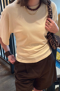 Asha Boxy T-Shirt - Butter Yellow