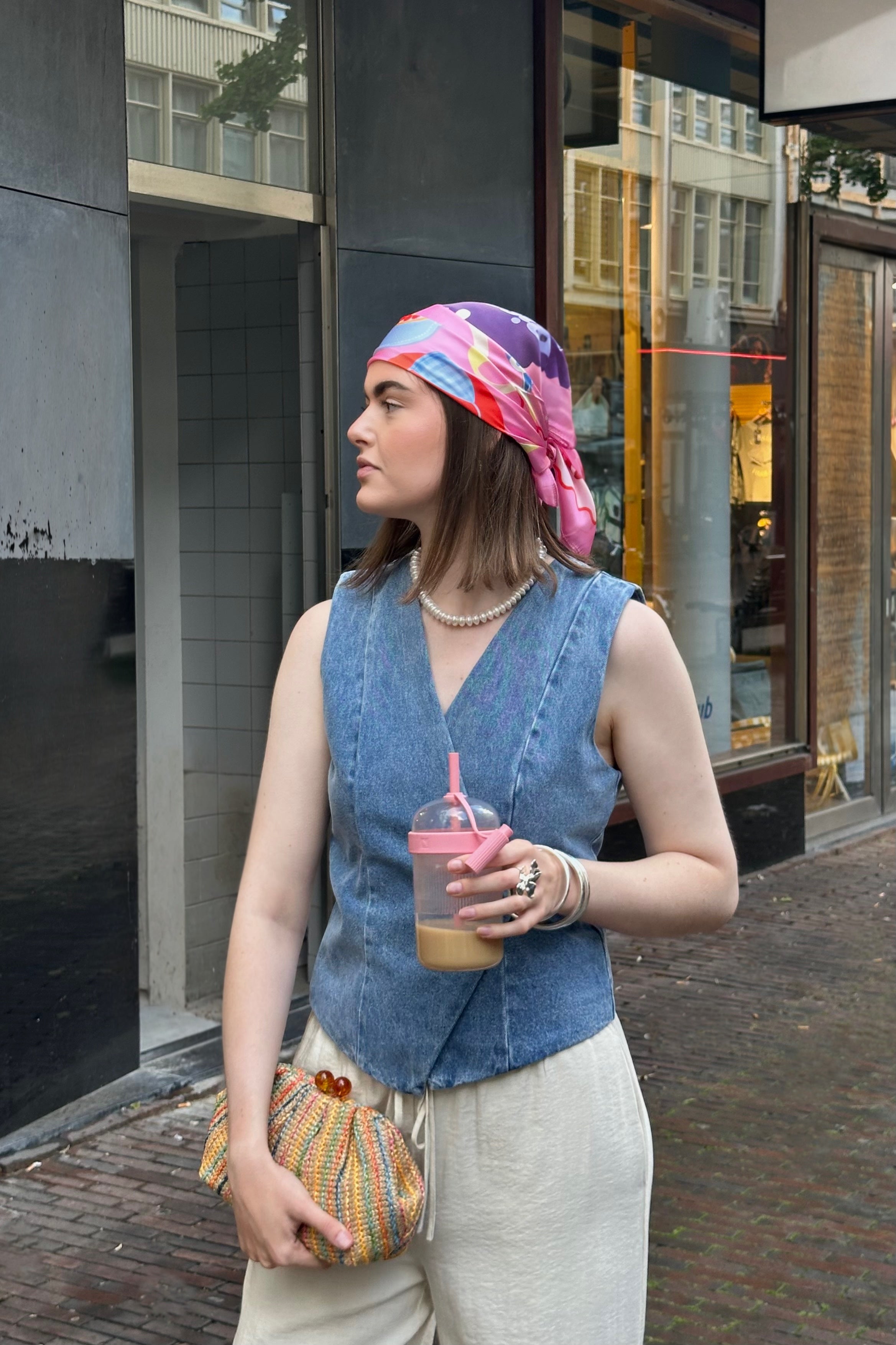 Samara Denim Waistcoat - Blauw