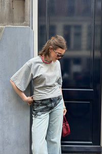 Asha Boxy T-Shirt - Licht Grijs