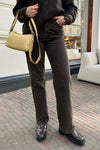 Echo Straightleg Jeans - Tar Jet Brown