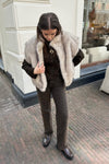 Kevini Faux Fur Gilet - Beige