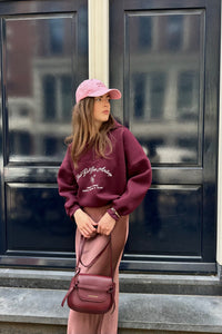 Chelsea Cropped Sweater - Bordeaux