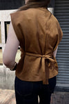 BobbieCC Pleat Top - Camel