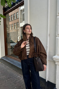 Katie Suede Jas - Bruin