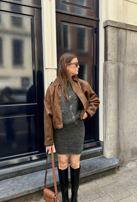 Naria Fluffy Rok - Grijs